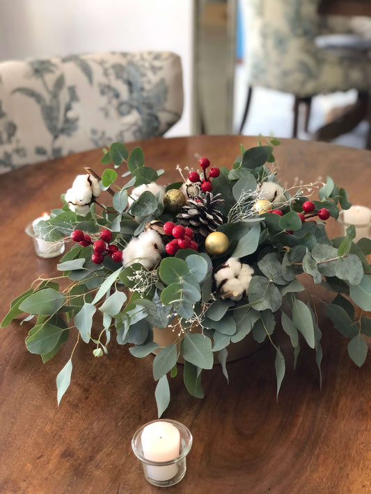 Centro de mesa redondo