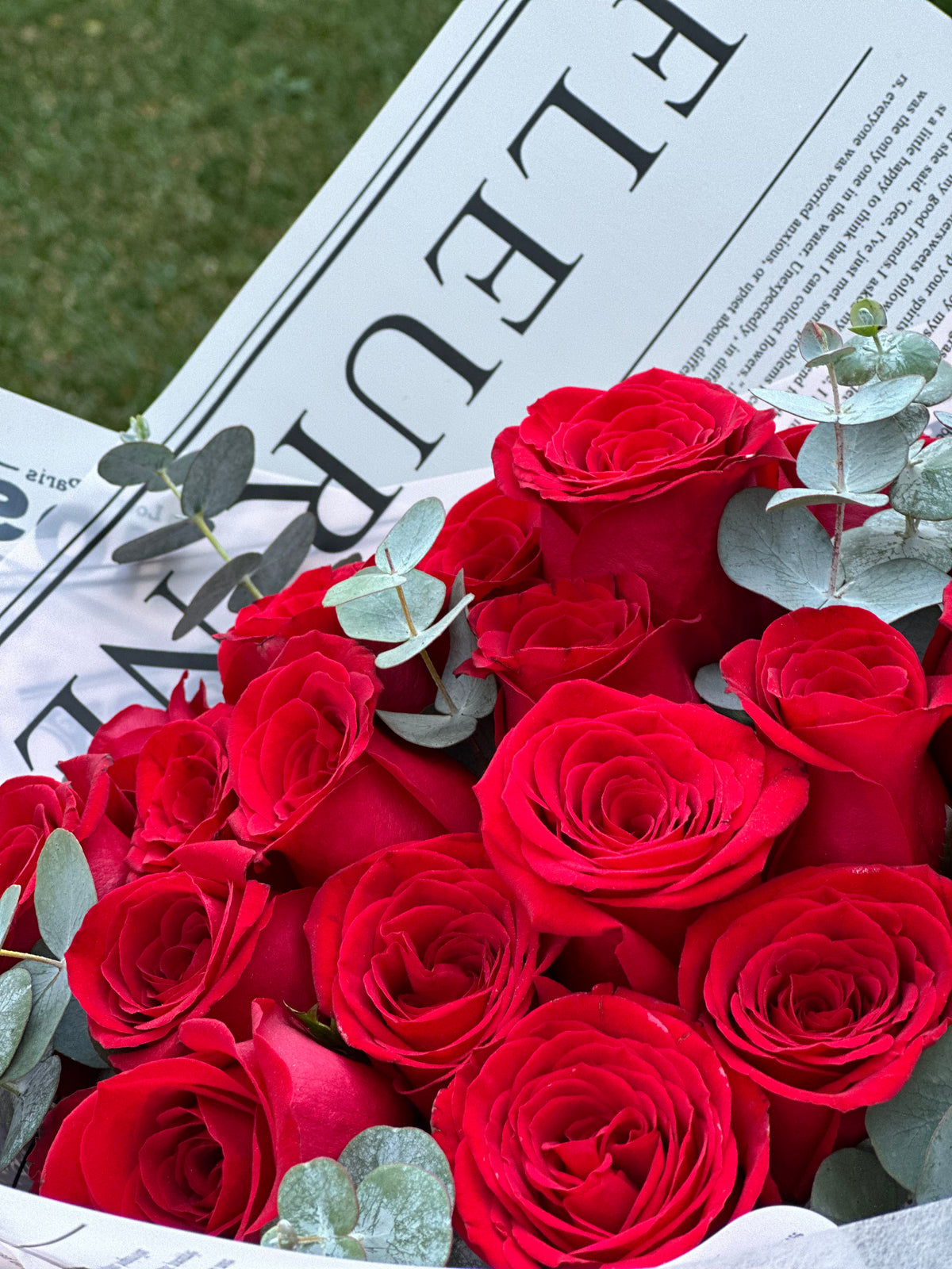 Bouquet de rosas rojas