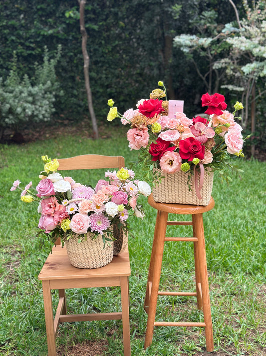 Canasta Floral vibrante