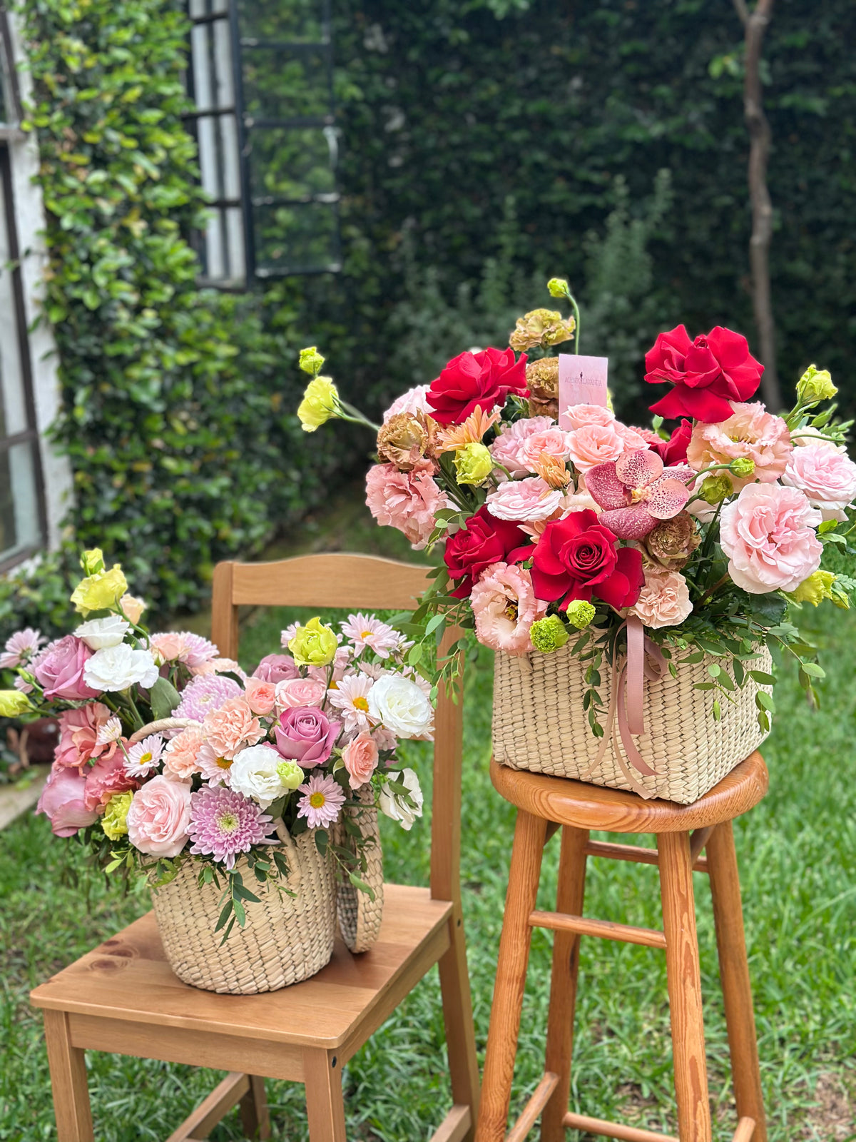 Canasta Floral Pastel